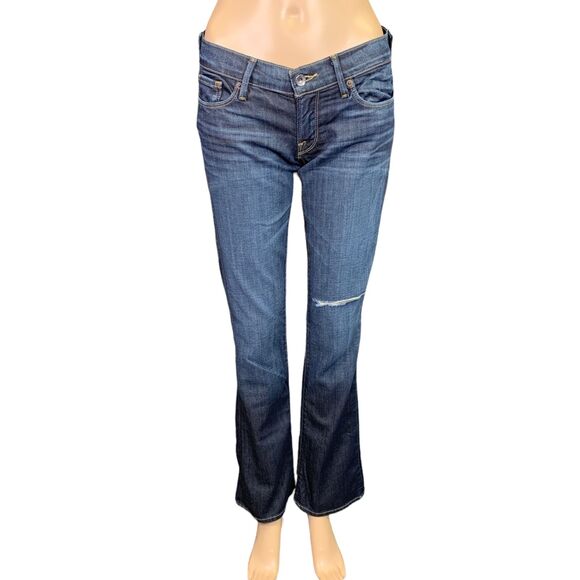 Lucky Brand Womens Denim Blue Jeans Cate Fit Boot Cut Dark Wash Size 2 26 - Picture 1 of 13
